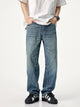 Men's 90s Wide Leg Jeans | Washed Cotton Denim