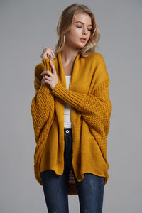 Open Front Batwing Sleeve Cardigan Trandify Deal