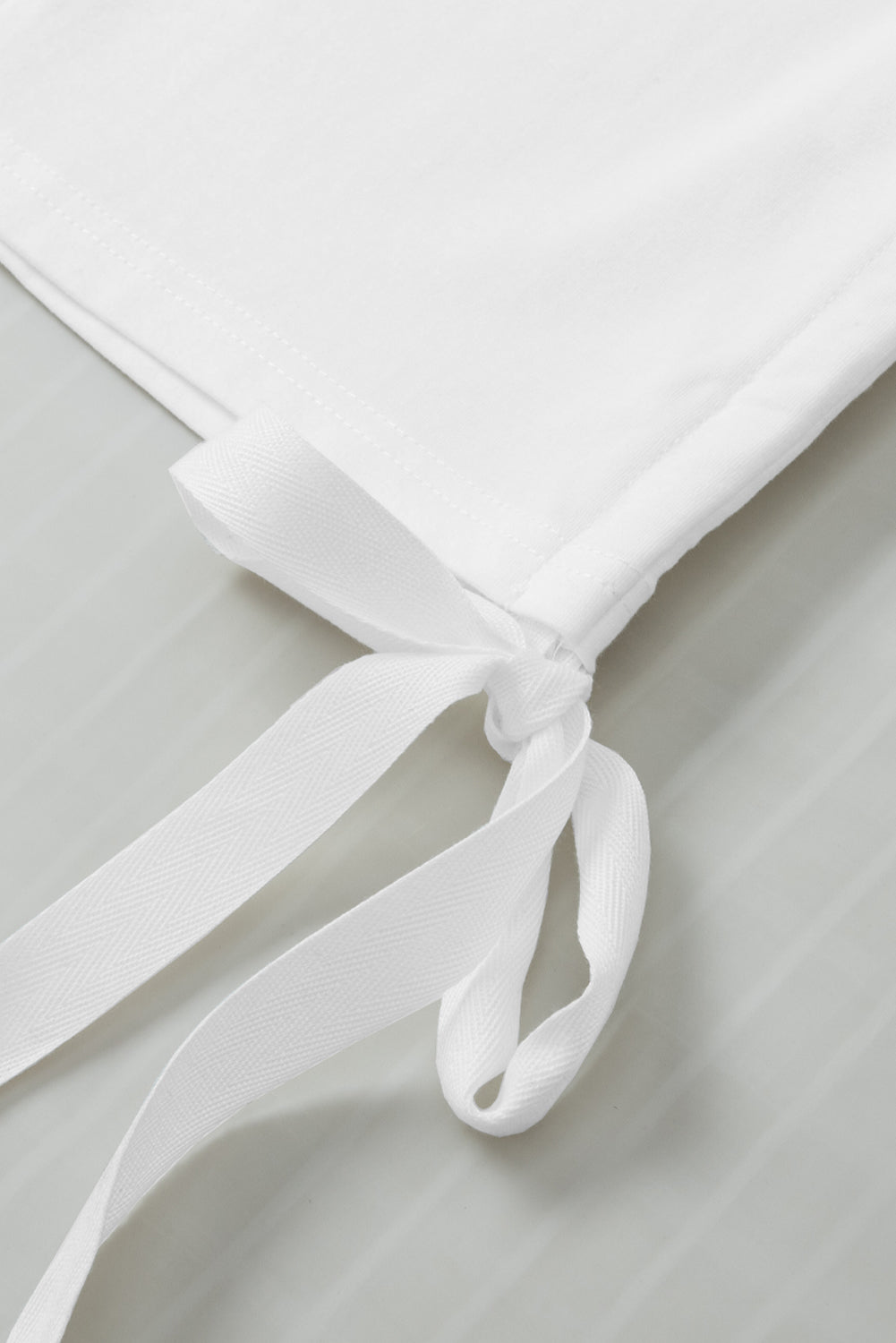 Drawstring Round Neck Cap Sleeve Blouse Trandify deal