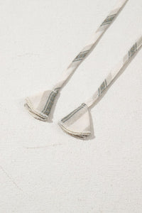 Women's Striped Frill Tie Neck Blouse