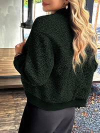 Women's Thick Buttoned Dropped Shoulder Jacket in oversized fit,