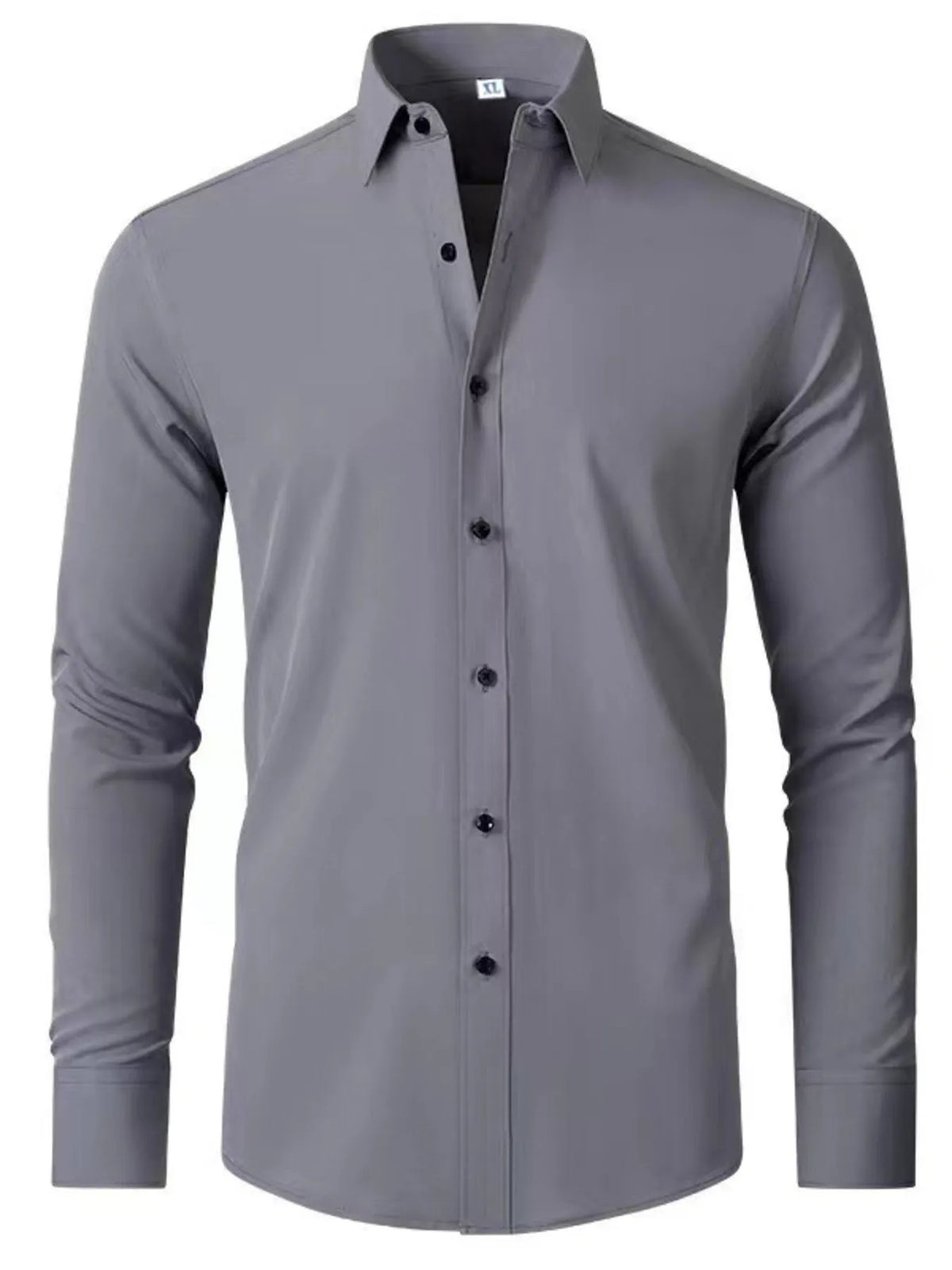 Men’s Plus Size Button-Up Long Sleeve Shirt – Big & Tall Relaxed Fit Casual Formal Stretch Fabric – Trendy Office & Party Wear