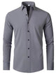 Men’s Plus Size Button-Up Long Sleeve Shirt – Big & Tall Relaxed Fit Casual Formal Stretch Fabric – Trendy Office & Party Wear