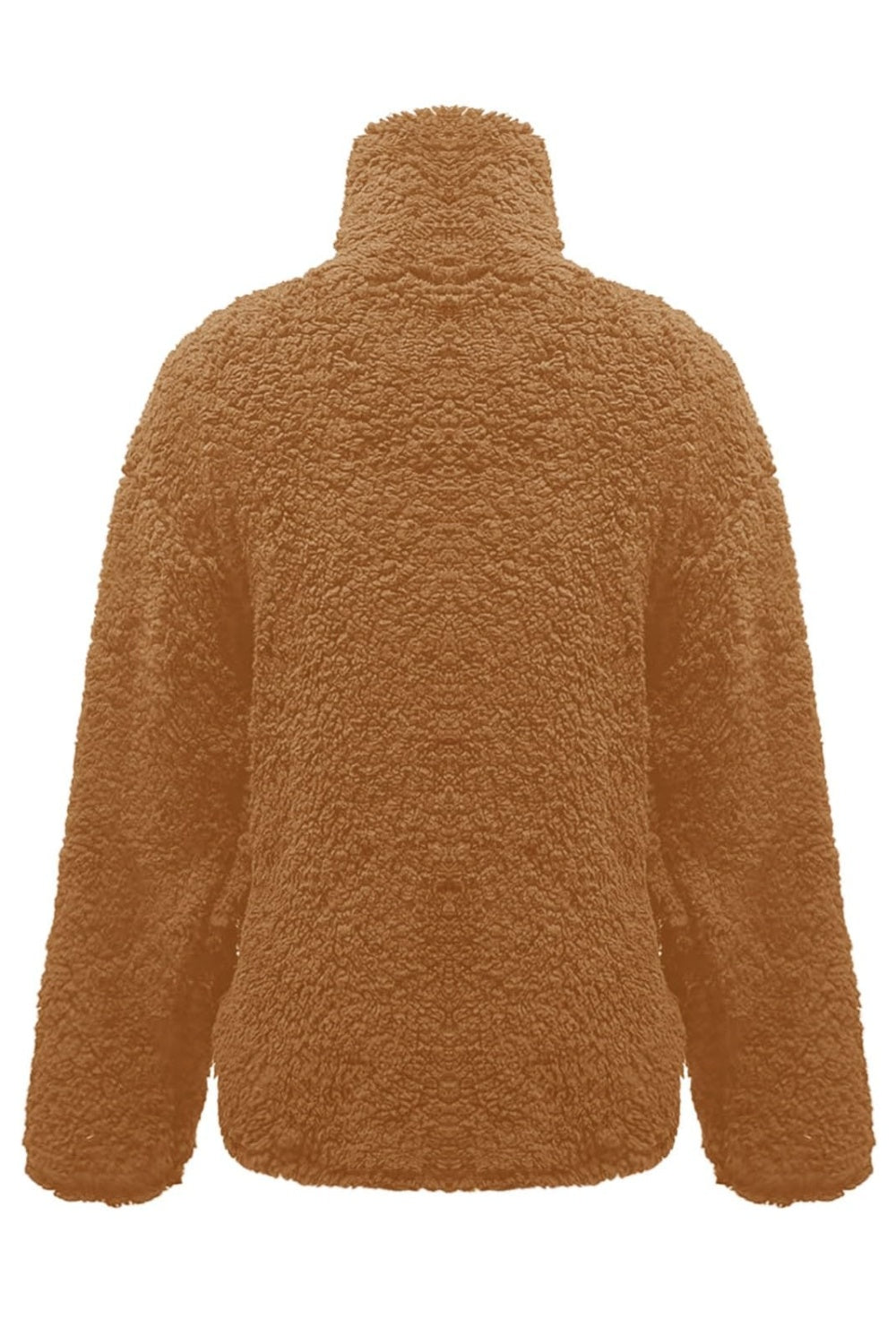 Fuzzy Turtleneck Long Sleeve Sweatshirt Trandify Deal