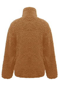 Fuzzy Turtleneck Long Sleeve Sweatshirt Trandify Deal