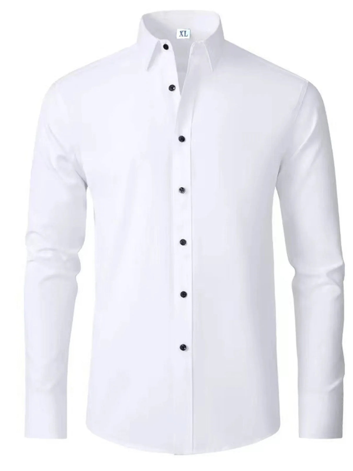 Men’s Plus Size Button-Up Long Sleeve Shirt – Big & Tall Relaxed Fit Casual Formal Stretch Fabric – Trendy Office & Party Wear