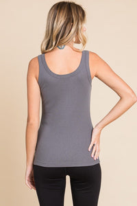 Culture Code Full Size Ribbed Scoop Neck Tank Trandify deal
