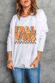 Letter Graphic Round Neck Long Sleeve Sweatshirt Trandify Deal