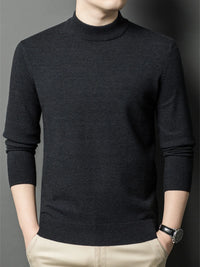 Big & Tall Slim Fit Mock Neck Sweater – Winter Warm Men’s Fashion Essential
