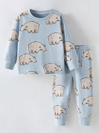 Kids Pajama Sets - Soft Cotton Round Neck PJ Set for Boys & Girls
