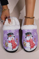 Snowman Round Toe Faux Fur Slippers Trandify Deal