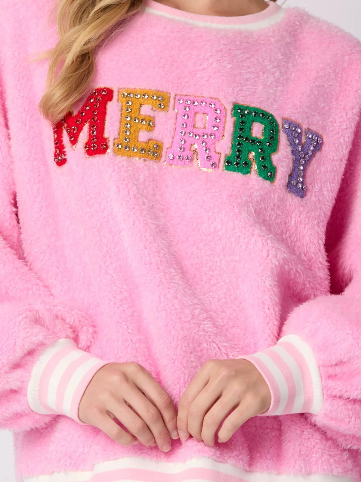 Rhinestone Christmas Sweatshirt - Iced Out Holiday Pullover