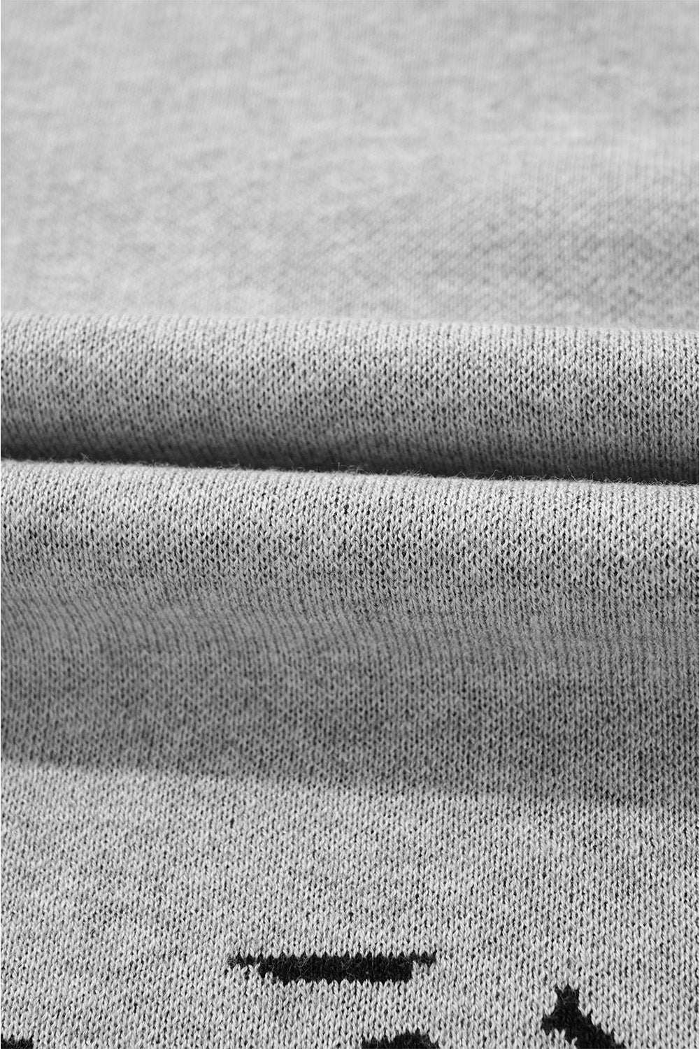 Slit Leopard Mock Neck Dropped Shoulder Sweater Trandify Deal