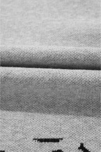 Slit Leopard Mock Neck Dropped Shoulder Sweater Trandify Deal