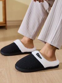 Horn Buckle Furry Texture Flat Slippers Trandify Deal