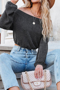 Off-Shoulder Long Sleeve Top Trandify Deal