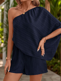 Single Shoulder Half Sleeve Romper Trandify deal