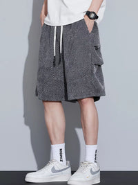 Men's Plus Size Athletic Shorts with Pockets - Loose Fit