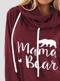 Drawstring Letter Graphic Long Sleeve Hoodie Trandify Deal