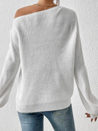 Honey Single Shoulder Long Sleeve Sweater Trandify Deal