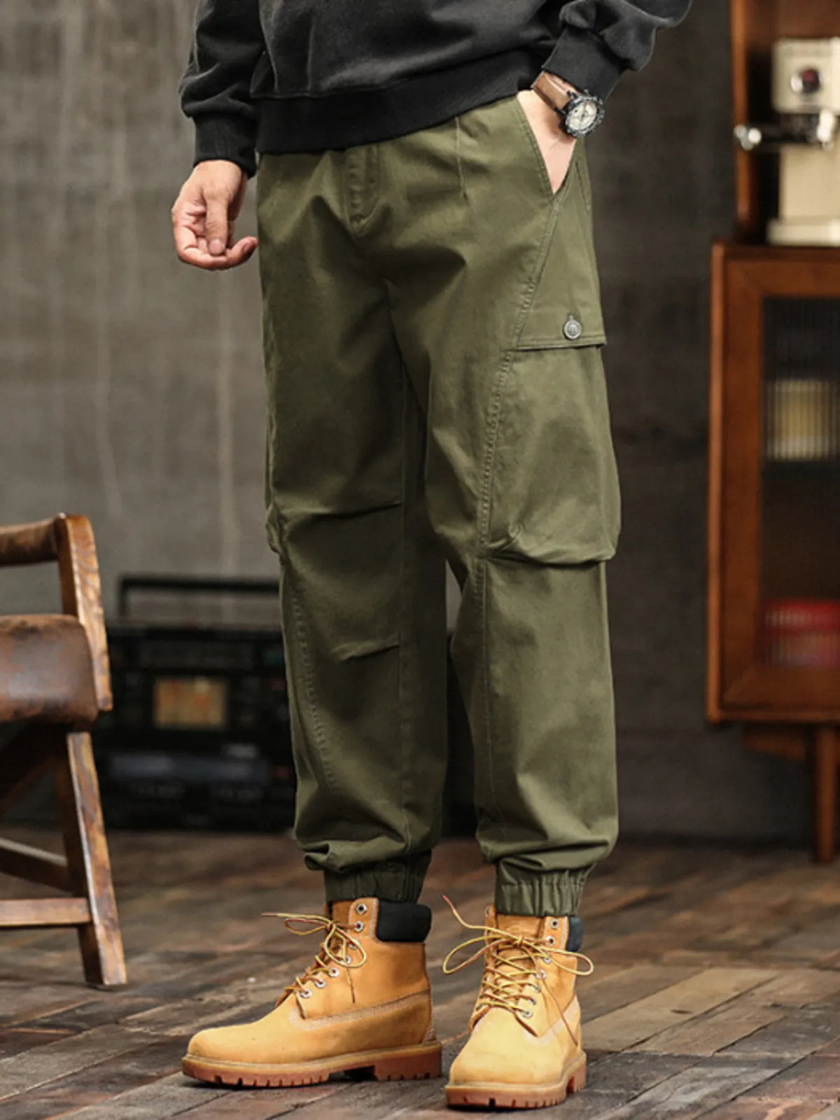 Men's Loose Fit Joggers | 100% Cotton Pocketed Sweatpants