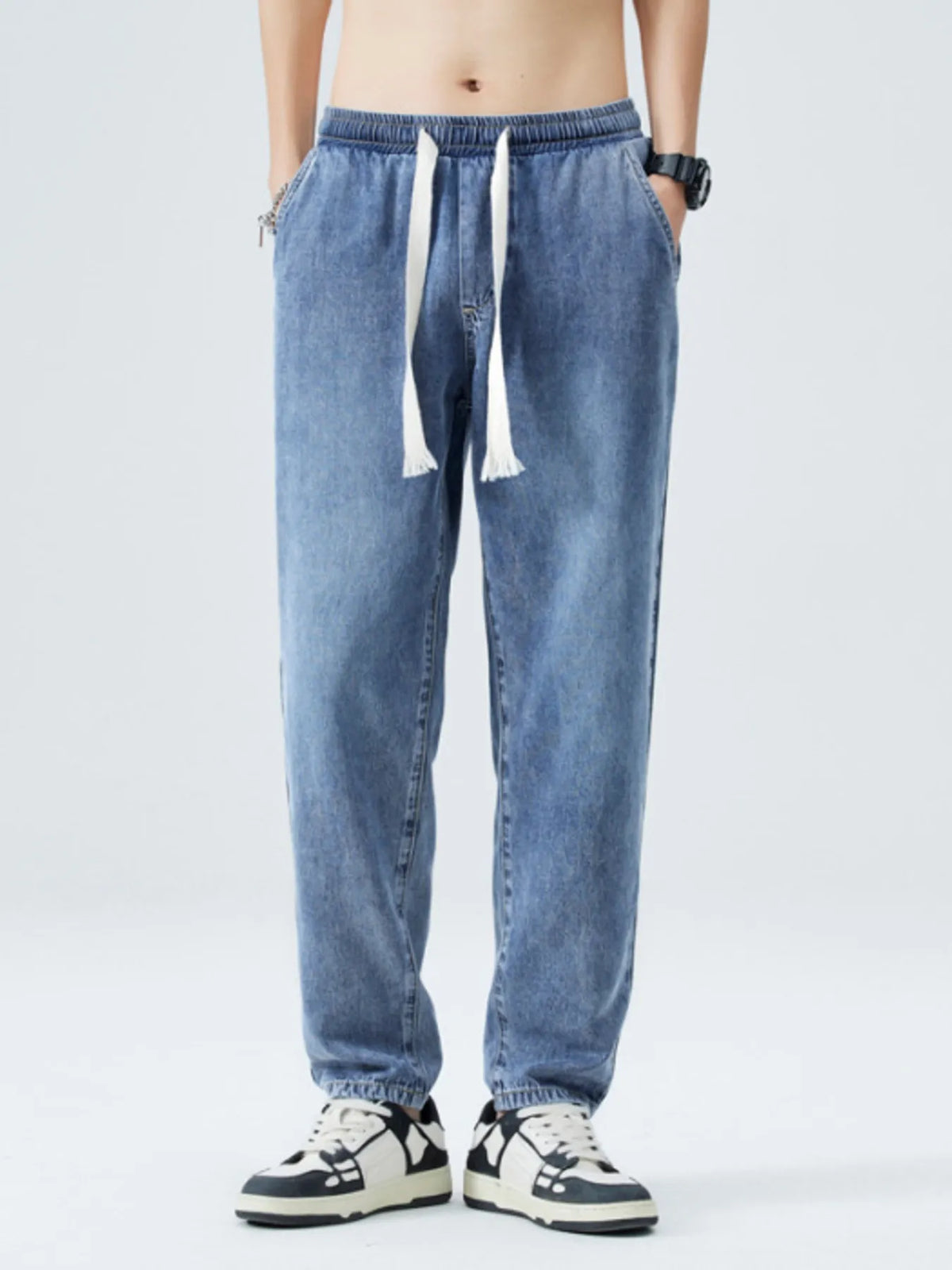 Men's Loose Fit Jeans | 100% Cotton Comfort Washed | Plus Size