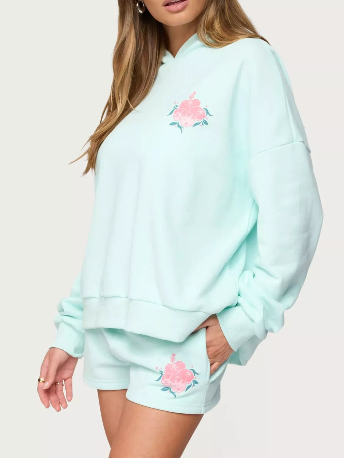Women's Oversized Graphic Hoodie Drop Shoulder Sweatshirt
