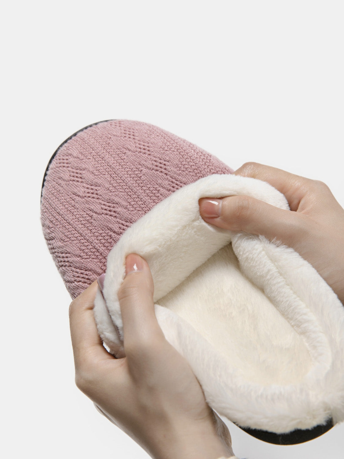 Horn Buckle Furry Texture Flat Slippers Trandify Deal