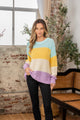 Full Size Color Block Exposed Seam Sweater Trandify Deal