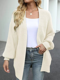 Oversized Chunky Knit Cardigan - Cable Knit Open Front Sweater