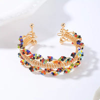 18K Gold Plated Three-Layer Bracelet Stack on a wrist, showing the dainty layered chain design.