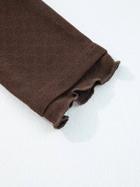 Y2K patchwork jacquard long sleeve top with lettuce trim for women, price on sale.