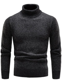 Men’s Plus Size Turtleneck Sweater – Slim Fit Winter Knit for Big & Tall