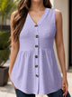 Button Up V-Neck Tank Trandify deal