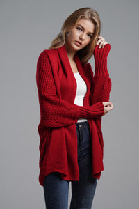 Open Front Batwing Sleeve Cardigan Trandify Deal