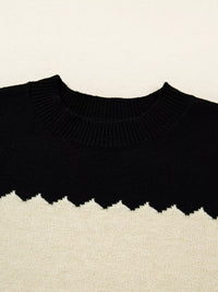 Women's Color Block Drop Shoulder Sweater | Casual Comfort