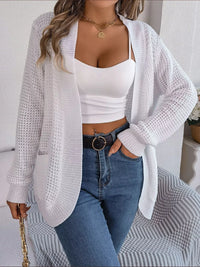 Chunky Knit Cardigan with Pockets - Open Front Women's Sweater