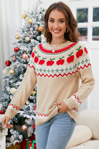 Angel Wings Graphic Round Neck Long Sleeve Sweater Trandify Deal