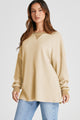 Waffle-Knit Long Sleeve Sweatshirt Trandify Deal