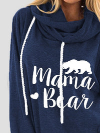 Drawstring Letter Graphic Long Sleeve Hoodie Trandify Deal