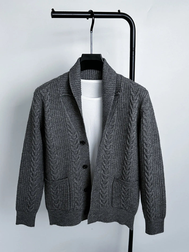 Soft Chunky Knit Cardigan for Men – Cozy Casual Layering Piece