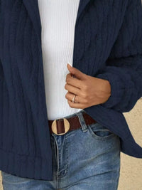 Plus Size Textured Zip Jacket for Women | Casual Long Sleeve