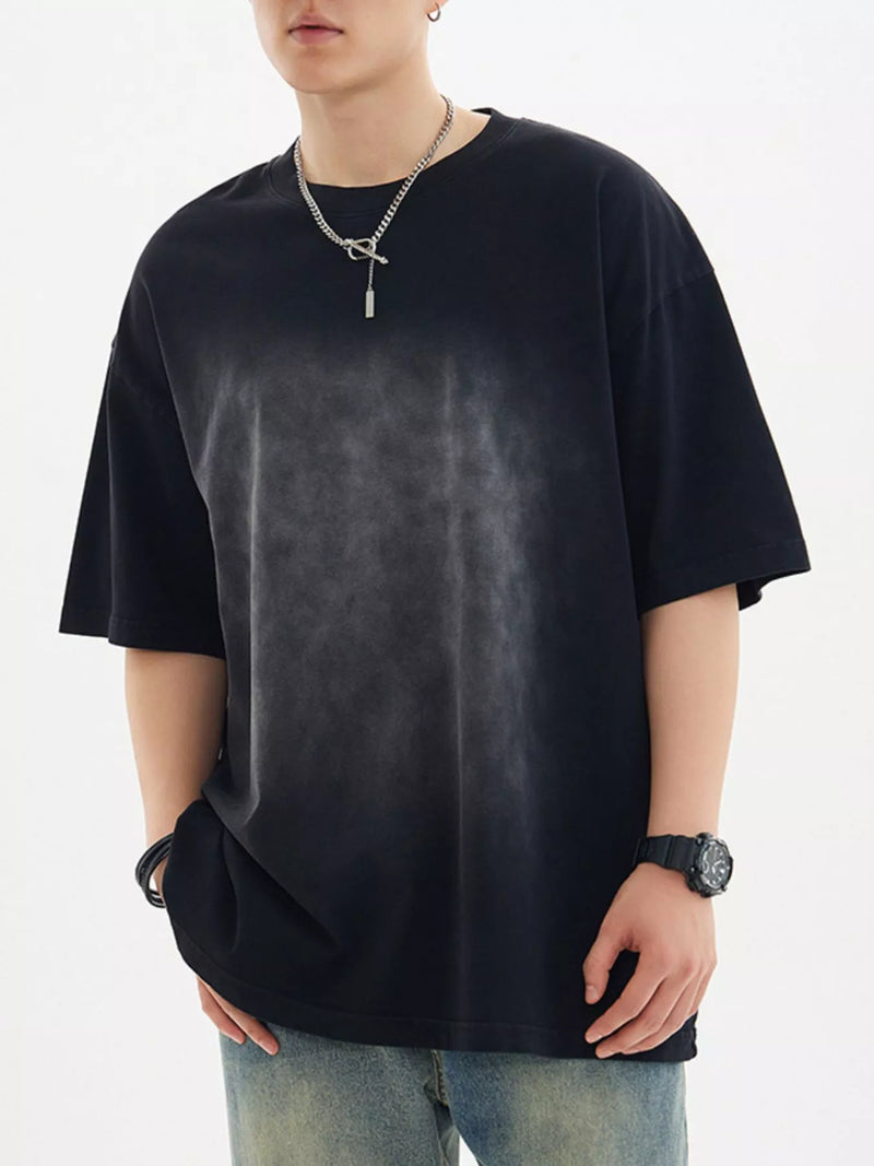Men's oversized cotton t-shirt in Black - relaxed fit basic tee