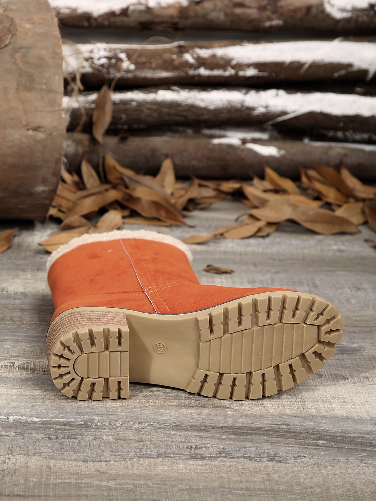 Thermal Fuzzy Block Heel Boots Trandify Deal