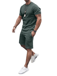 Men’s Plus Size Summer Outfit – 2-Piece T-Shirt & Shorts Set | Free Shipping