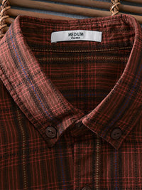 Men's Plus Size Plaid Flannel Shirt – Big & Tall Casual Button-Up for Fall & Winter