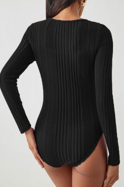 Sexy Ribbed Cutout Bodysuit for Women – Stretchy Y2K Fashion Top