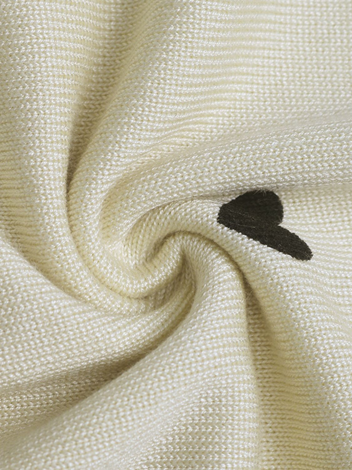 Perfee Heart Round Neck Long Sleeve Knit Top Trandify Deal