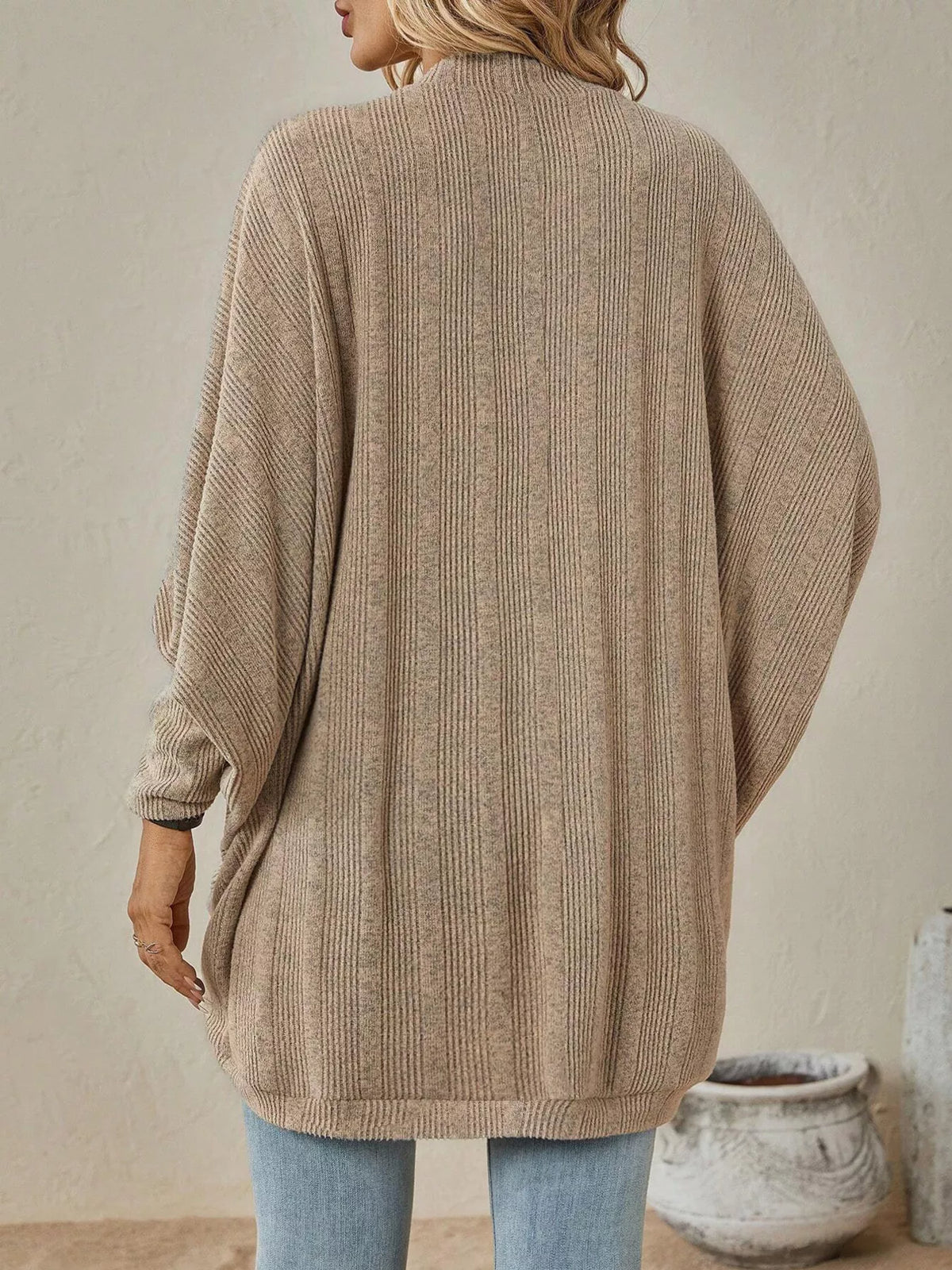 Oversized Open Front Cardigan for Women - Cozy Knit