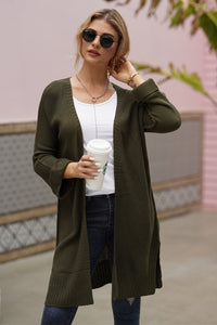 Open Front Long Sleeve Cardigan Trandify Deal